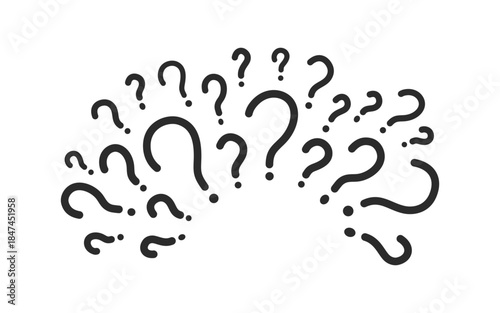 Question mark circle around frame background vector illustration
