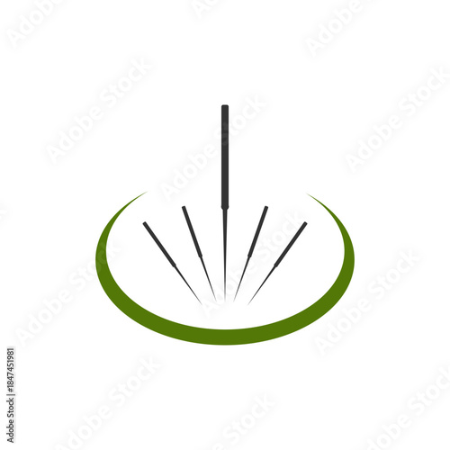 acupuncture therapy logo vector illustration