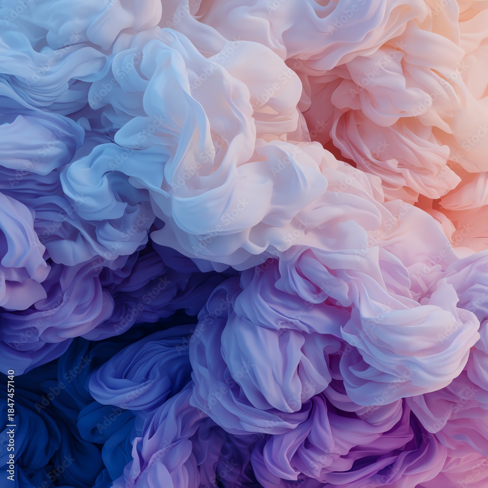 Fototapeta premium Light pastel mist rippling, soft texture, airy serene flow