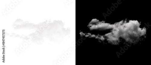 Εκτύπωση καμβά Alpha channel and realistic texture of a dark cloud against a black background