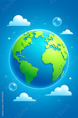 planet earth in the sky