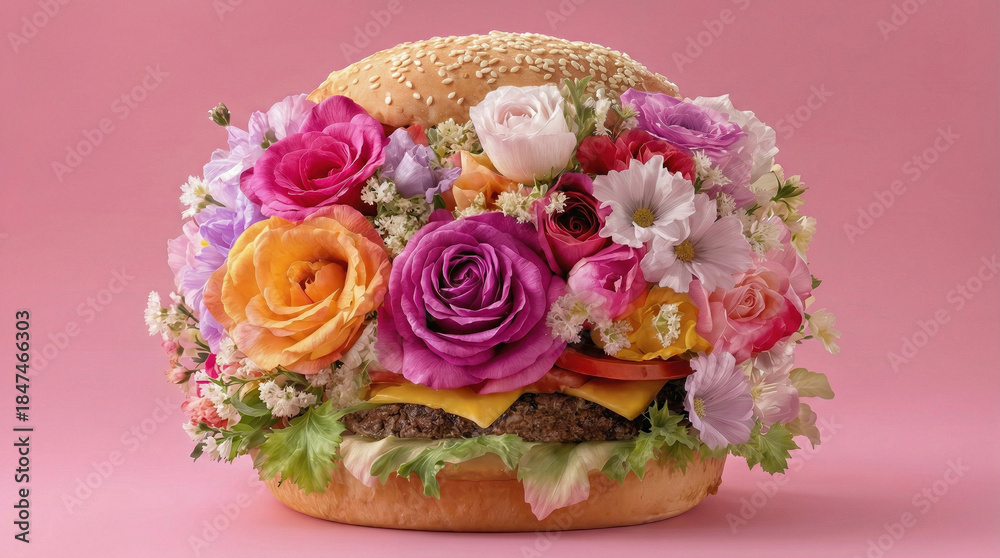 Obraz premium Floral Burger Concept Art