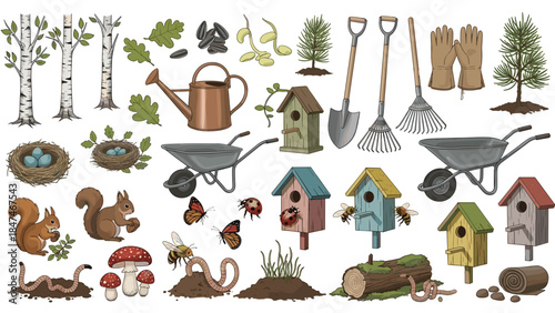 Garden elements collection