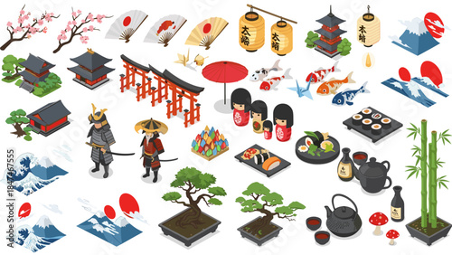 Japanese culture elements collection