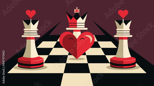 Chess kings with heart