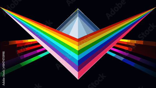 Vibrant prismatic pyramid