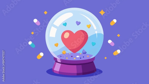 Magical love snow globe