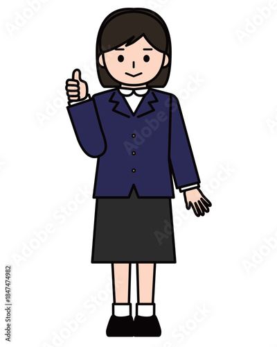 グッドサインをする女の子