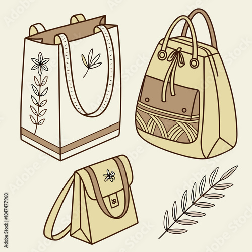 Of three bags and a leaf handbags tote bag purse messenger bag