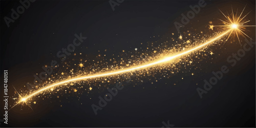 Abstract blue light ray animation with a glowing star design on a dark night sky background