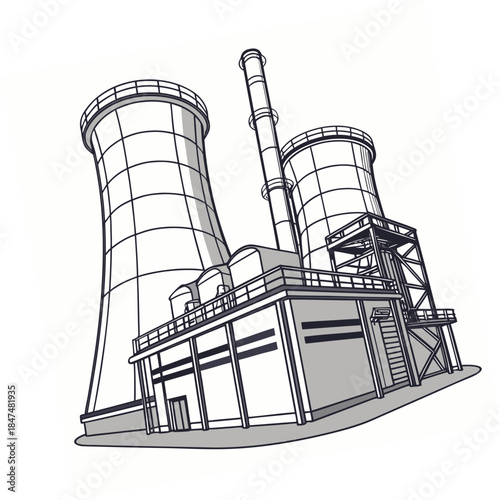 Oil and gas production unit with dual cooling towers