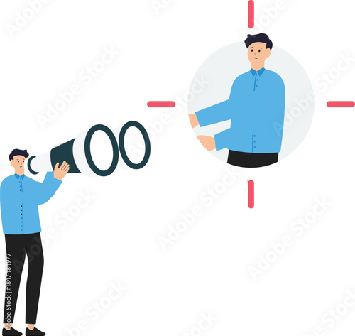 employee choice company is looking for employees to work, A creative businessman is considering a resume concept.
