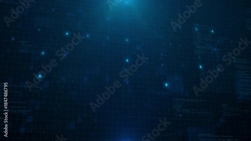 Blue sparks background  Abstract motion background of shining, sparkling blue particles. Beautiful blue floating dust particles with shine light. Seamless Loop able 4K Animation.