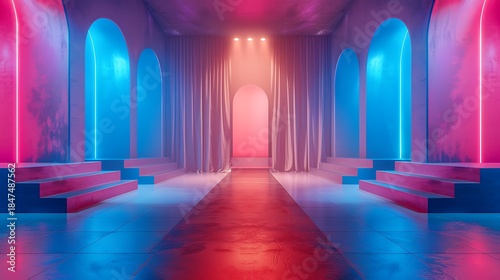 Special sale promotional scene with bold colors and dynamic light