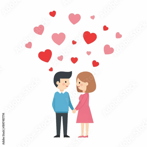 Loving Couple Holding Hands Together.