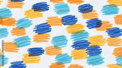 Colorful abstract handdrawn brushstrokes seamless pattern background