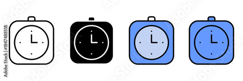 Planning Schedule Icon Set Multiple Style Collection. Calendar, Clock, Notebook, Checklist, Meeting, Reminder, Task List, Planner, Deadline, Appointment, Goal, Event, Priority, Progress, Strategy, Age