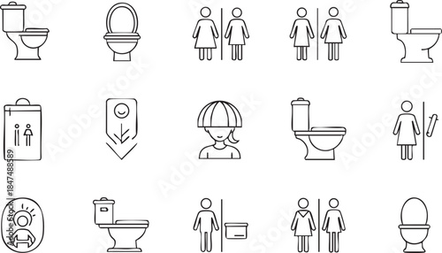 Collection of black silhouette cow icons. Various forms and head views of this essential farm animal, perfect for agriculture, dairy, and livestock design projects, offering modern vector graphics.