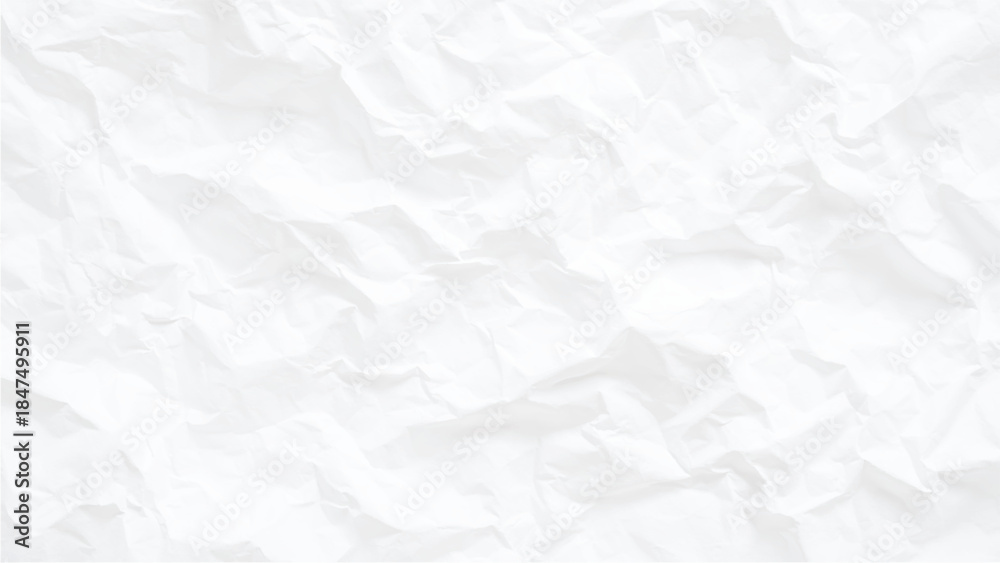 Naklejka premium Closeup texture of crumpled white paper background