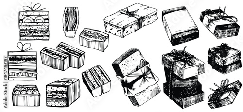 Vintage-style illustration of a handmade soap and hand washing scene in monochrome engraved sketch style. Organic cosmetic concept with natural lather and bubbles, ideal for spa labels, banners,