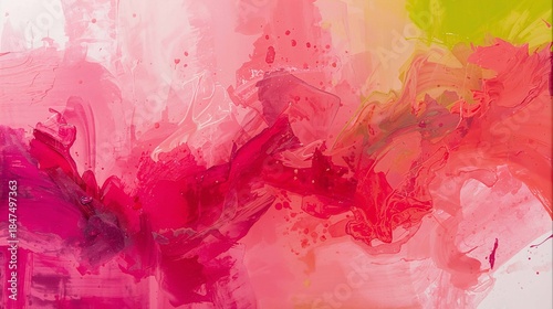 Fresh splash and burst of paint featuring bold red green pink yellow orange abstract wallpaper background design aesthetic 4k image