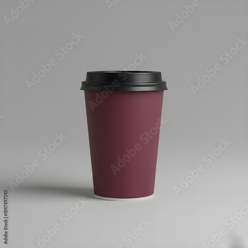 maroon coffee cup