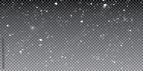 Winter snowfall. Falling snow, flakes banner.