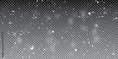 Winter snowfall. Falling snow, flakes banner.