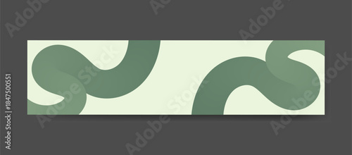Professional LinkedIn Cover Background with Abstract Green Curved Shapes in Clean Modern Corporate Style