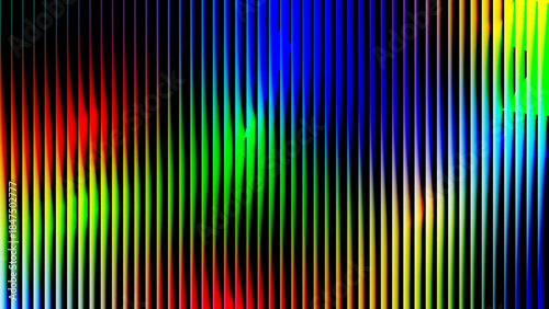  abstract modern wide ribbed banner. blue fractal glass gradient colorful wave blurred background,