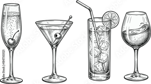 Autumn drinks, jam jars, pie, cupcake, coffee, fruits, pumpkin, cozy harvest treats, seasonal theme, flat vector illustration