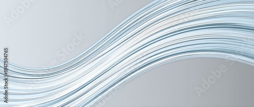 Abstract flowing lines background graphic with light blue and grey colors