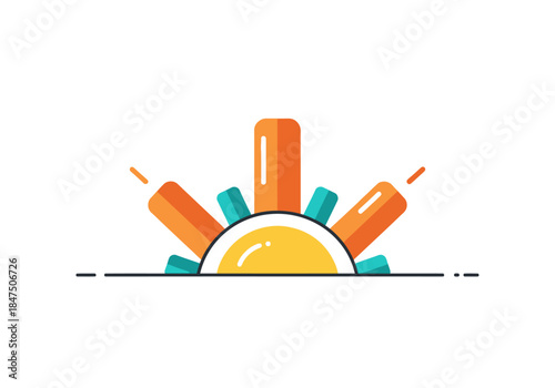 Embrace the hopeful dawn of a promising new year, 2026, as a vibrant sunrise icon illuminates fresh beginnings and bright opportunities, symbolizing growth and renewal