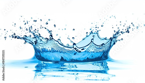 A crown of water explodes upward, creating a liquid splash