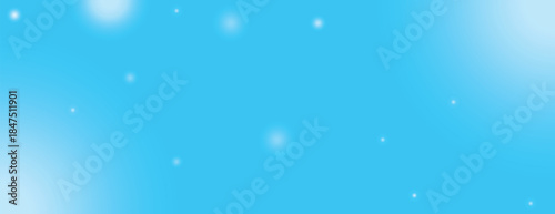 Abstract light blue background with dreamy white bokeh lights and soft glitter sparkles, elegant gradient vector illustration for winter holidays, wedding and medical banners