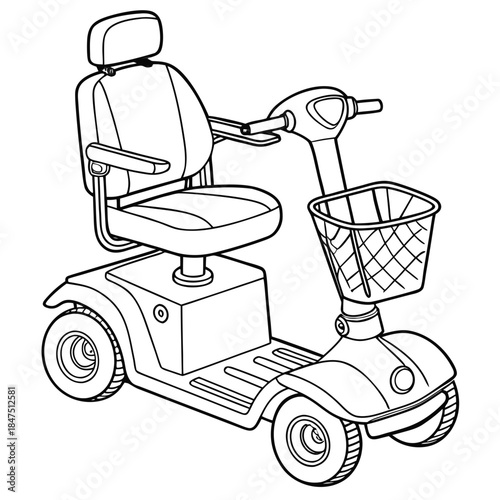 Four wheel mobility scooter side view four wheel scooter 1