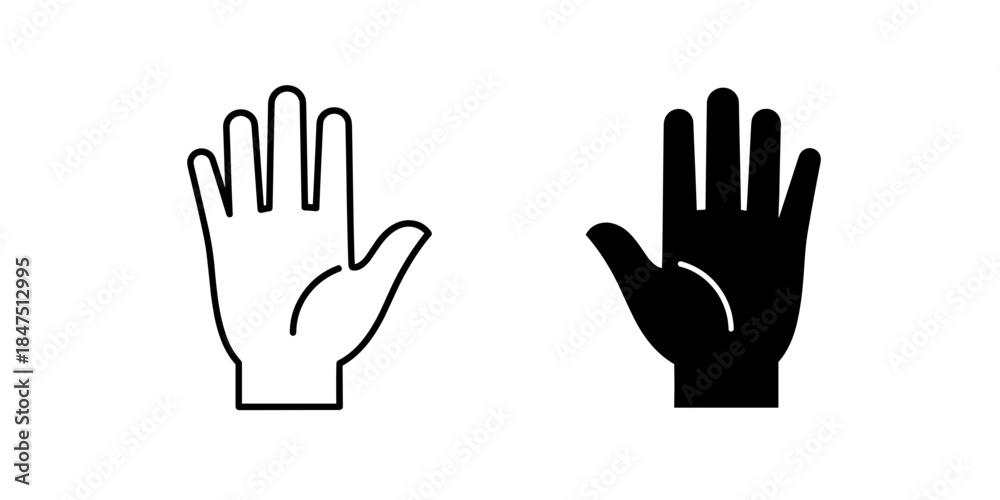 Fototapeta premium Two hands in different colors