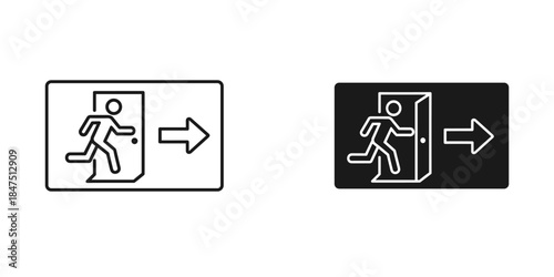 Exit signs indicating emergency egress