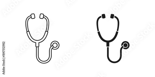 Two medical stethoscopes
