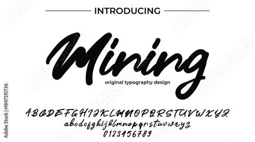 Mining - Elegant Script Font for Smooth Handwritten Design and Creative Typography