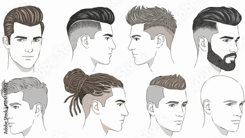 Diverse Collection of Modern Hairstyles and Haircuts Displayed in a Grid Format