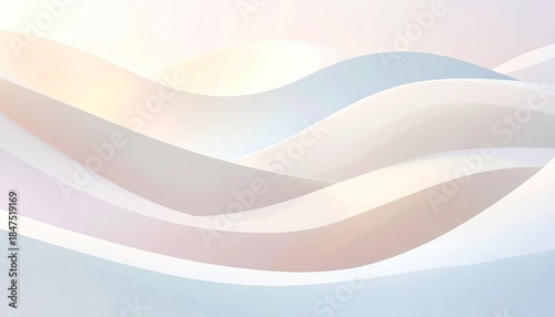 Fototapeta Naklejka Na Ścianę i Meble -  Smooth abstract white background featuring a futuristic blue wave design with wavy lines and motion curves creating a professional business wallpaper illustration