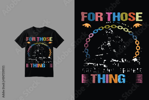 Abstract Chain Art T-Shirt Design