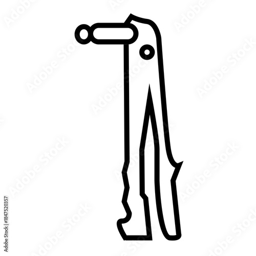 vector illustration of a riveter outline icon