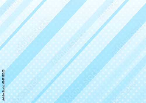 背景　ドットのパターンと斜め線　グラデーション　青