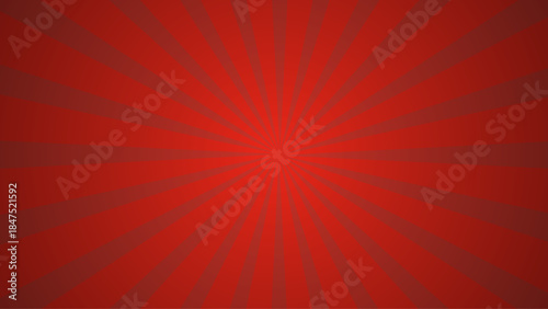Vibrant redand white radial sunburst pattern with central focal point