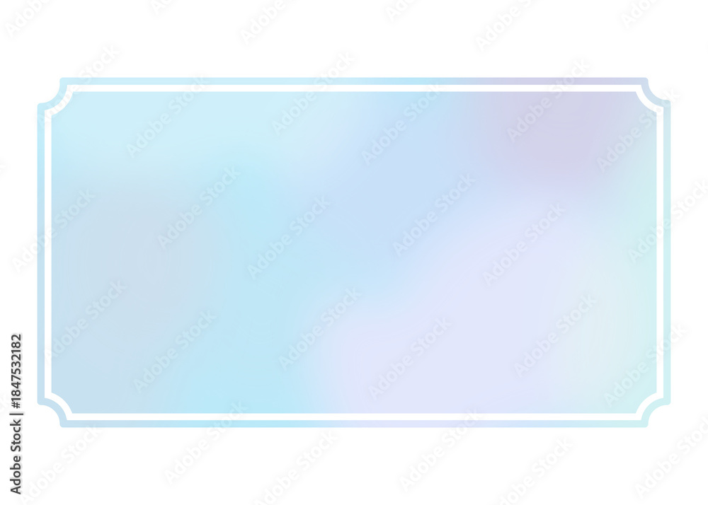 Fototapeta premium ブルーのグラデーションのフレーム 枠のイラスト 背景 壁紙素材