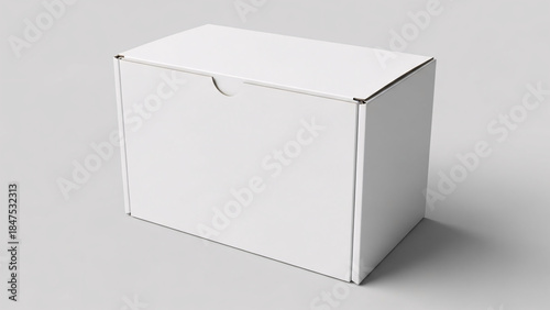 Handled White Cardboard Package Mockup on Neutral Background