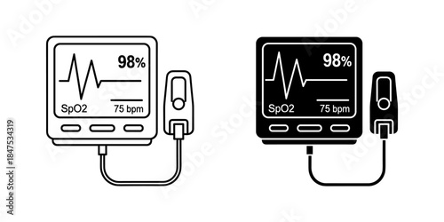 Pulse oximeter displaying 98% oxygen saturation