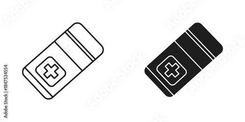 Two erasers side by side